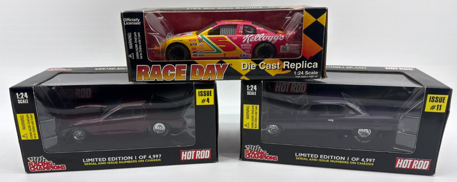 Racing Champions Hot Rod 1:24 Diecast Lot Kelloggs #5 + 2 Limited Edition Cars