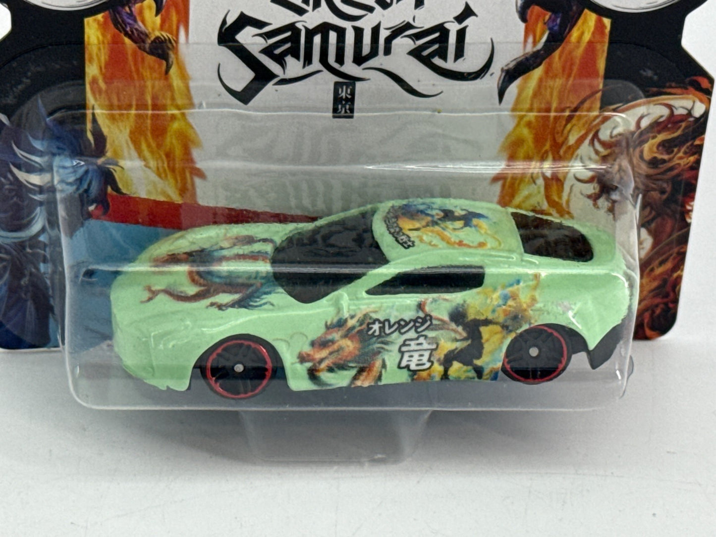Boley Circuit Samurai Racers Diecast Car Dragon Mint Green Kanji Graphics Toy