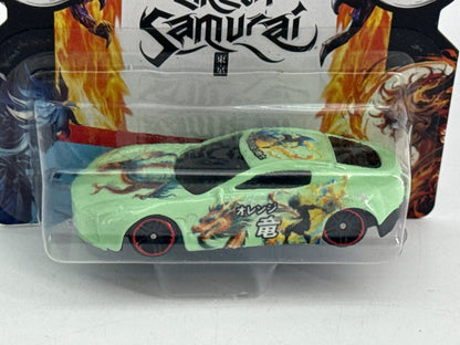 Boley Circuit Samurai Racers Diecast Car Dragon Mint Green Kanji Graphics Toy