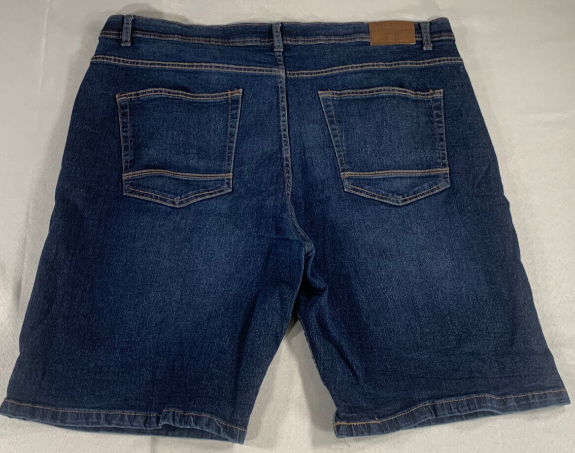 Beverly Hills Polo Club Jean Shorts Men’s 42 Blue Denim Baggy Fit Casual Zip Fly