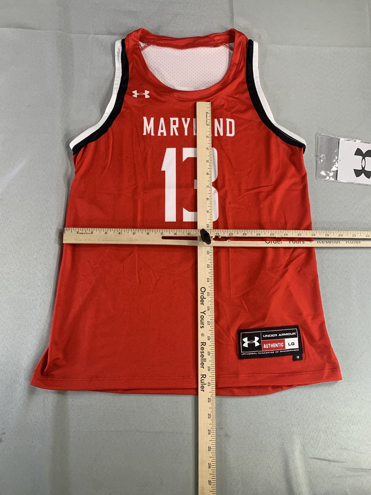 Maryland Basketball Jersey Womens Large NCAA College 13 Under Armour 4-Way Stret