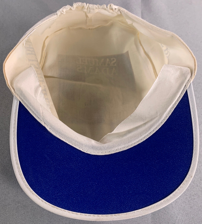 VTG Samuel Adams Beer Hat Boston Lager Blue White Cap Promo Brewer OSFA Rare