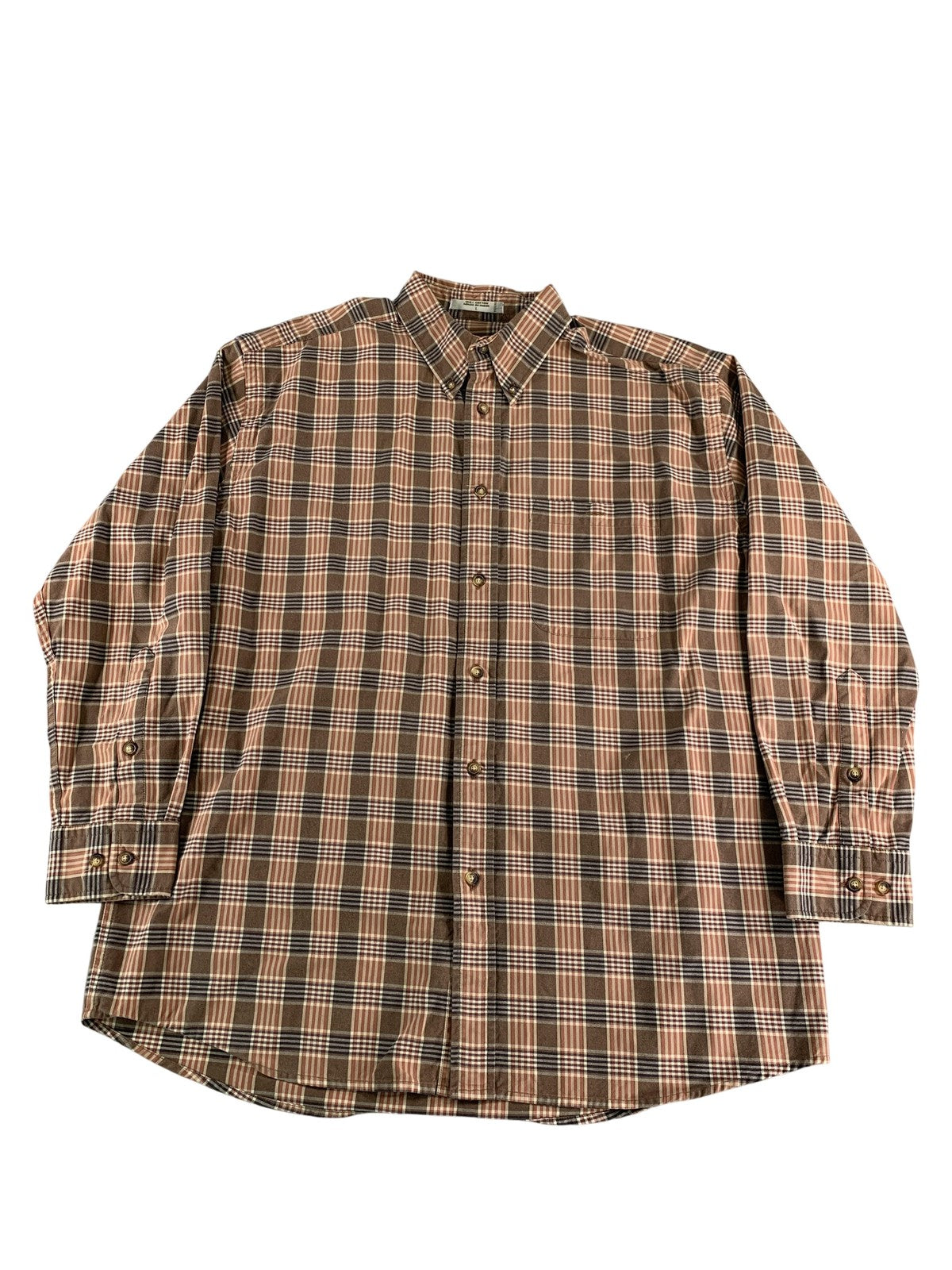 Orvis Shirt Mens Large Plaid Button Down Long Sleeve Casual Classic Outdoors 100