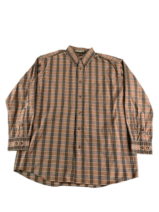 Orvis Shirt Mens Large Plaid Button Down Long Sleeve Casual Classic Outdoors 100