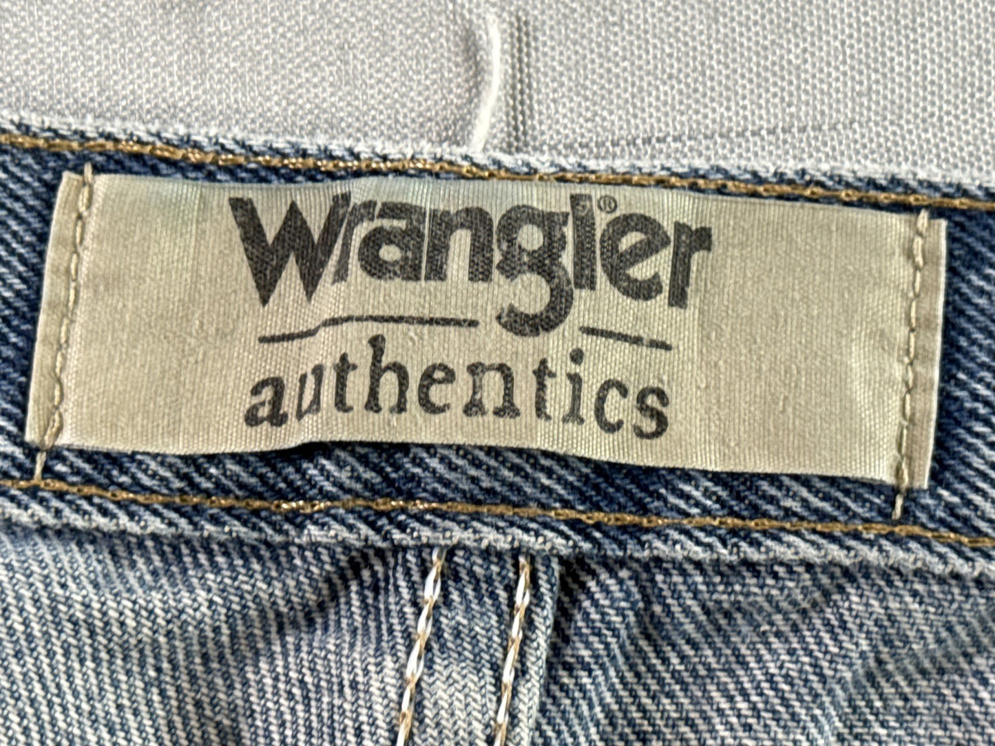 Wrangler Straight Leg Jeans 46 X 30 46x30 Blue 100% Cotton Relaxed Fit Vintage