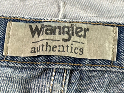 Wrangler Straight Leg Jeans 46 X 30 46x30 Blue 100% Cotton Relaxed Fit Vintage