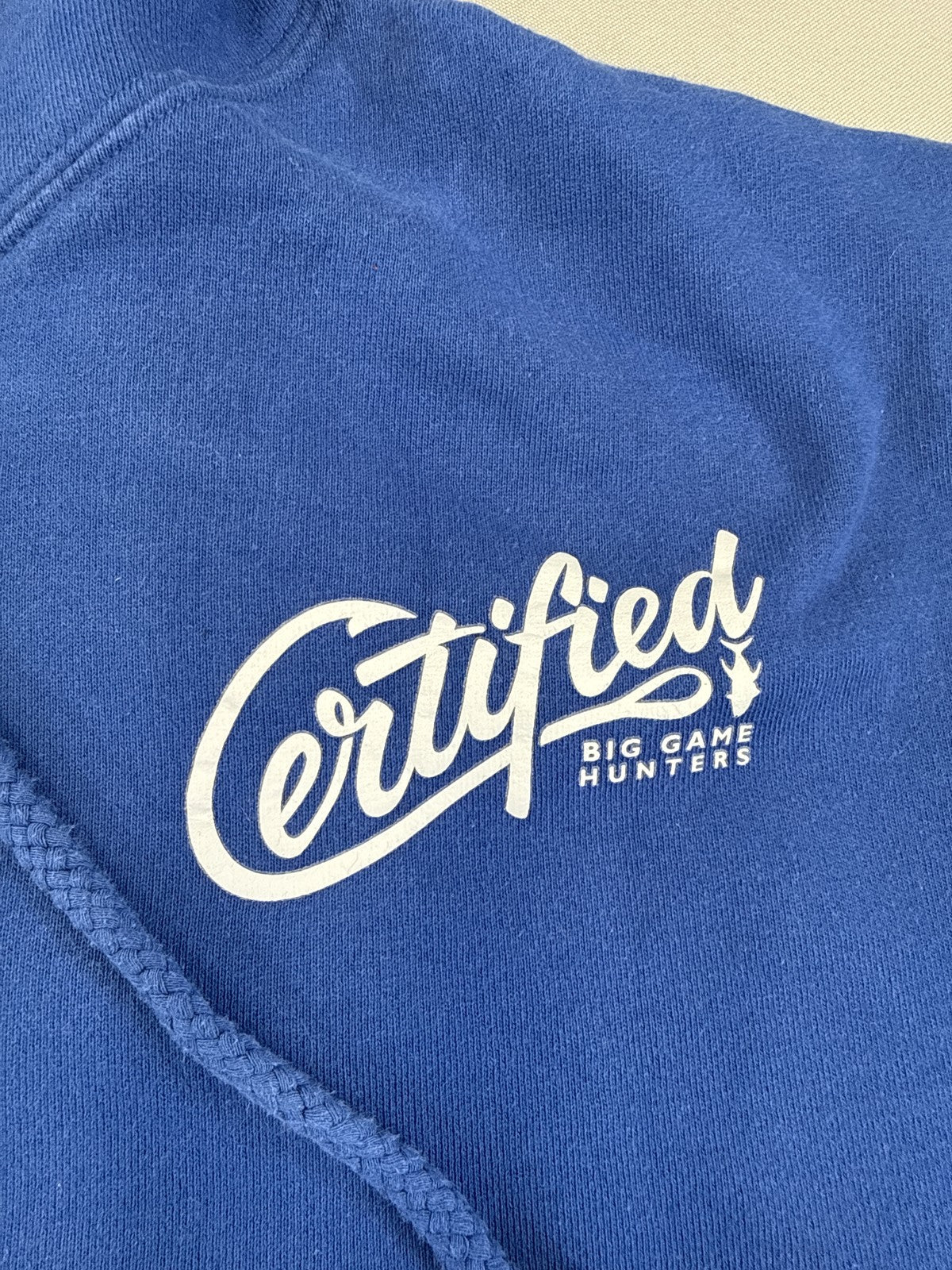 AHCOR OFFSHORE Certified Streetwear Hoodie L Blue Pullover Graphic Hooded Long