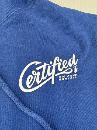 AHCOR OFFSHORE Certified Streetwear Hoodie L Blue Pullover Graphic Hooded Long