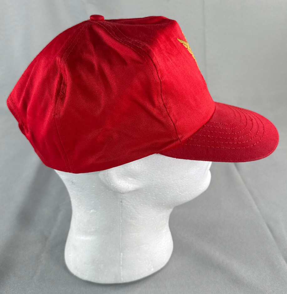 Vintage Concepts Int'l Golden Eagle Red Hat Snapback Cap Taiwan 90s Cotton Promo