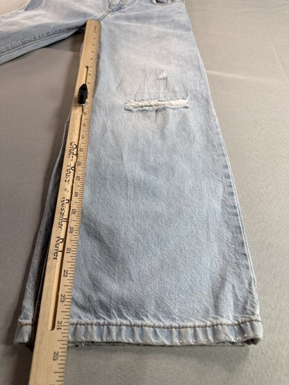Art class Wide Leg Jeans Womens 8 Light Wash 100% Cotton Distressed Vintage