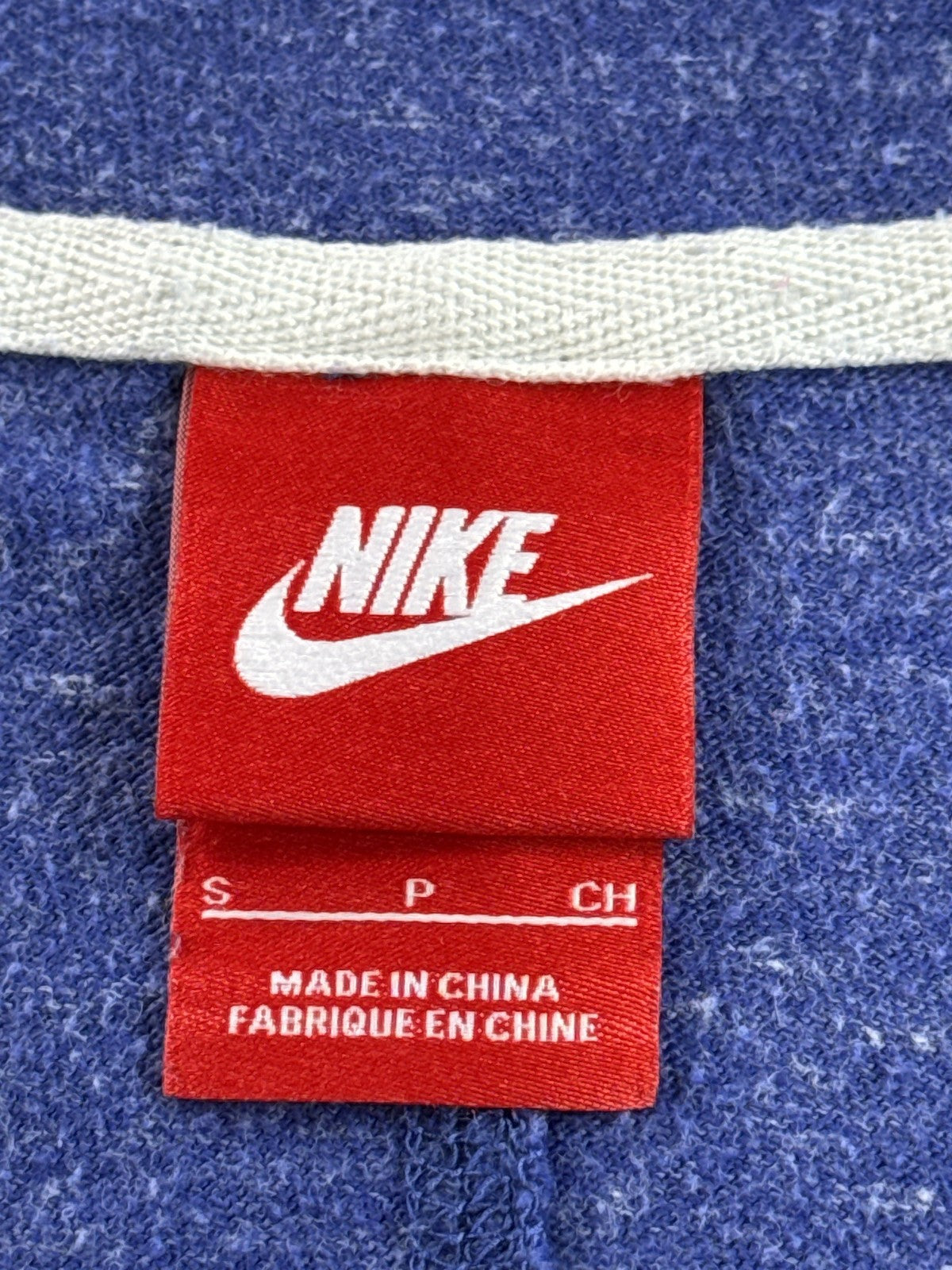Nike 455 Full Zip Hoodie S Blue Lightweight Regular Fit Long Sleeve