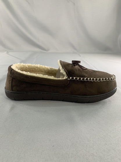 Levis Moccasin Slippers Mens Size 8-9 Brown Memory Foam House Shoes 530-50009