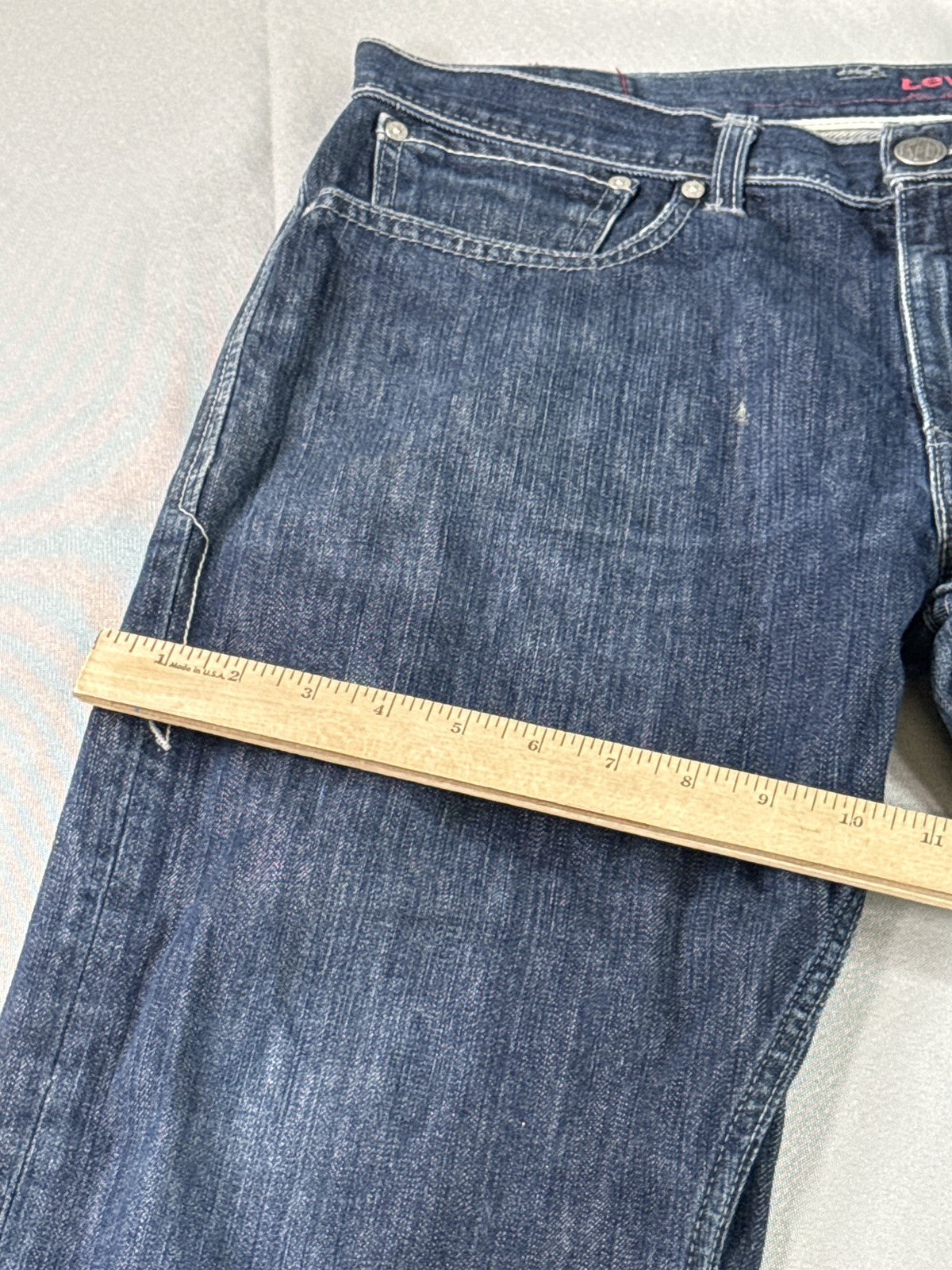 Levi's 501 Straight Fit Jeans W38 L30 Dark Wash 100% Cotton Selvedge Denim