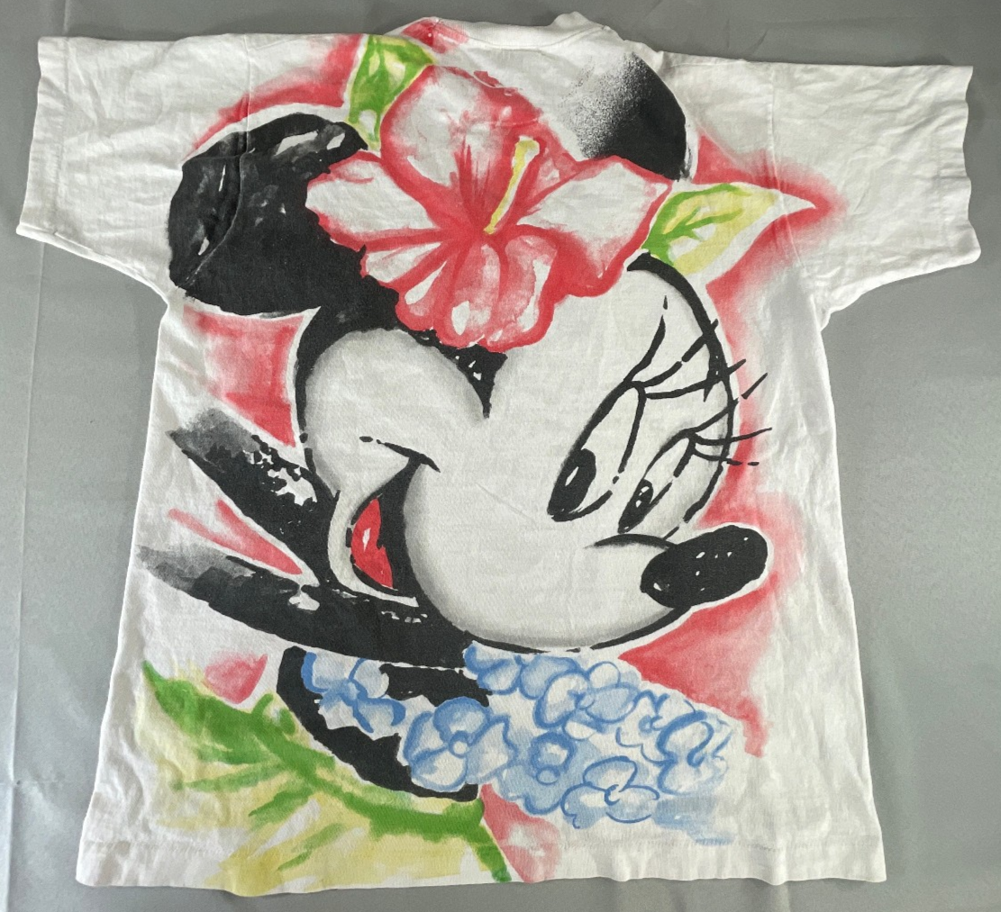 Vintage 90s Disney Minnie Mouse Jerry Leigh Airbrush Tee White XL Single Stitch
