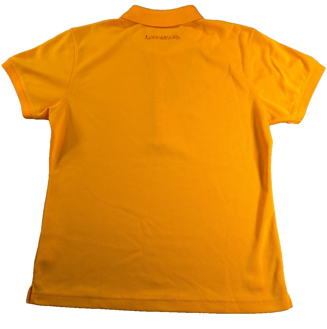 Loudmouth Golf Polo Shirt Womens Large Yellow Gold Solid Pique 100% Polyester