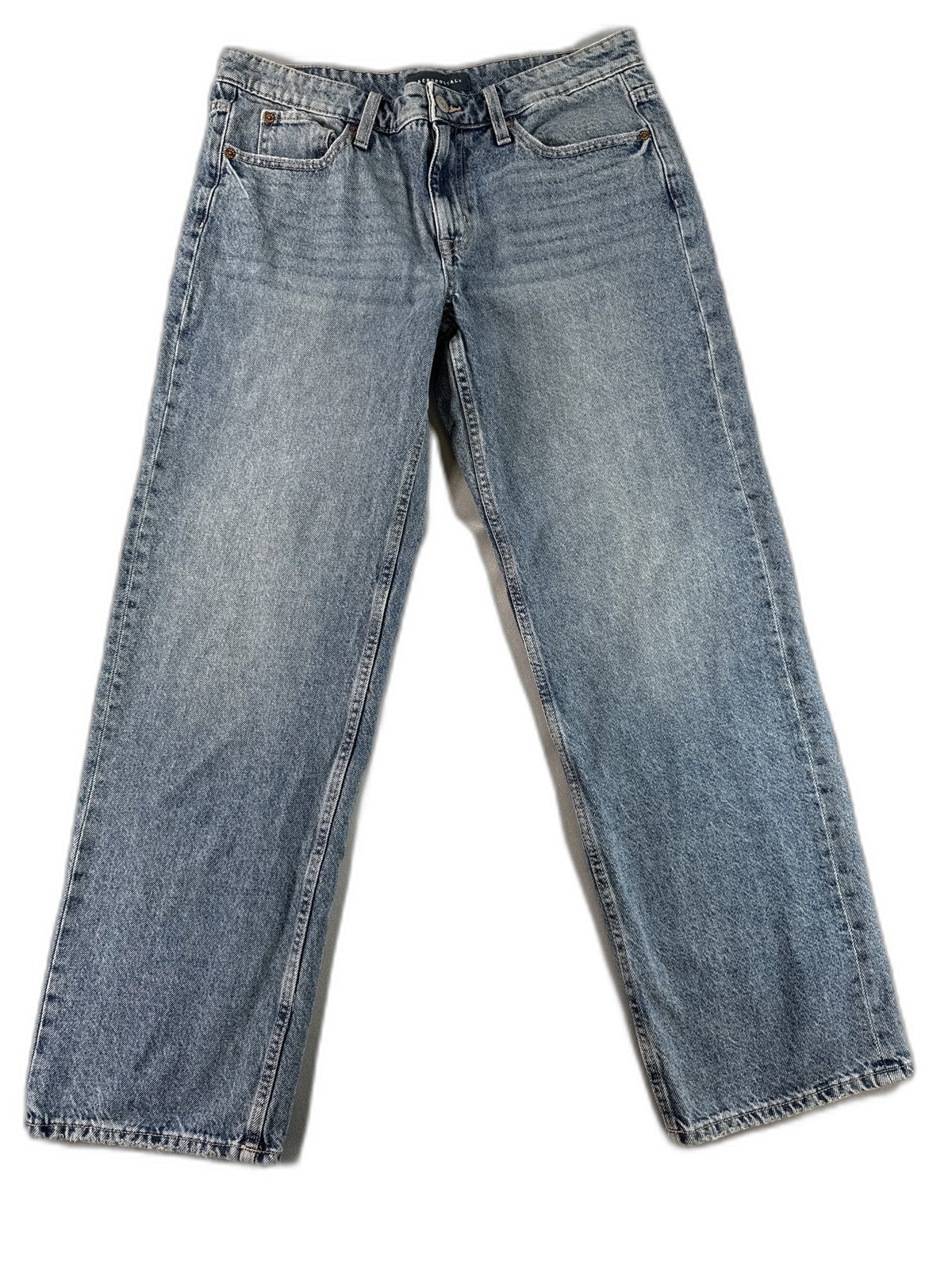 Aéropostale 90s High Rise Straight Leg Jeans 10 REG Womens REG Blue Denim Faded