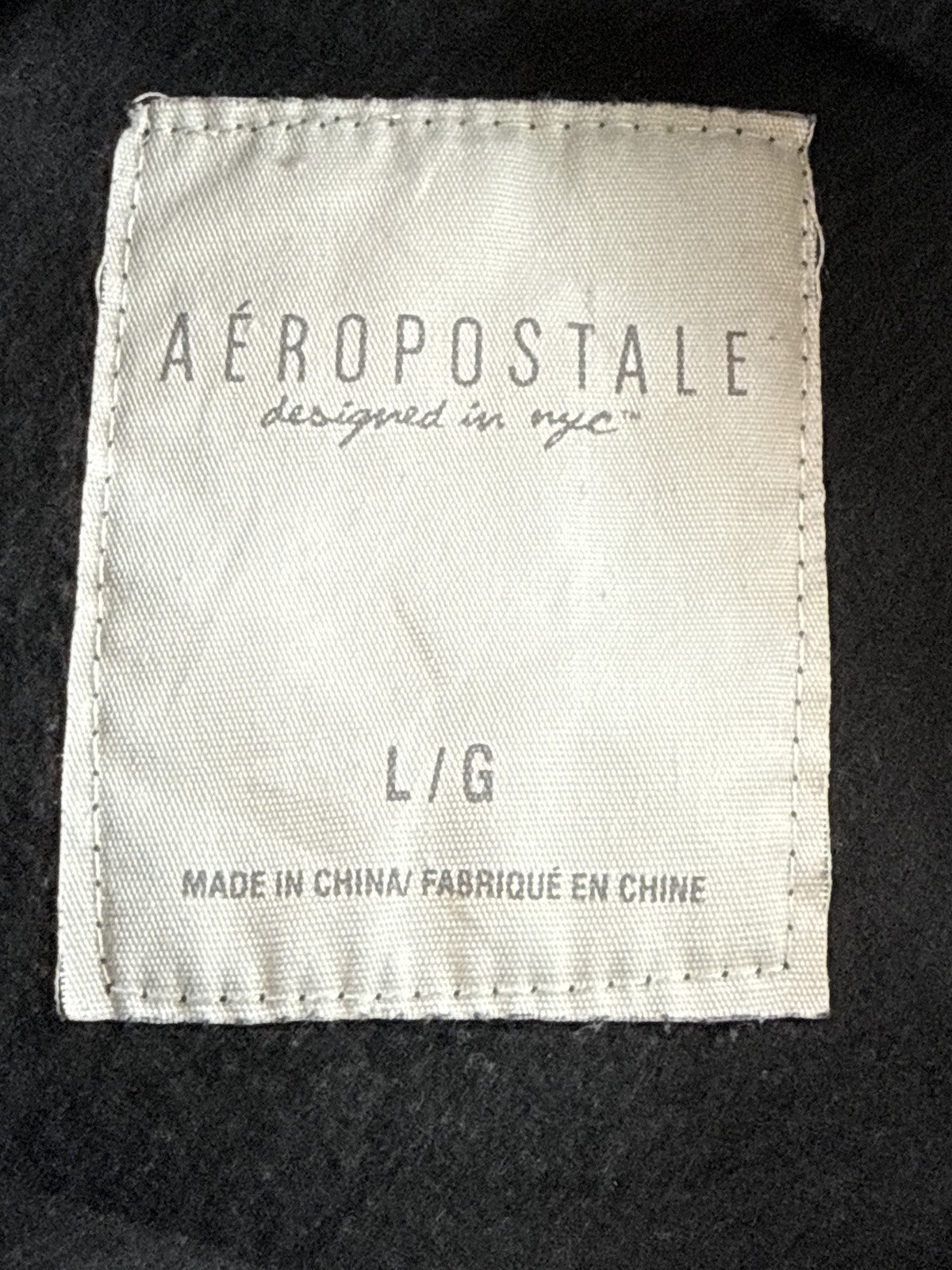 Unbranded Aeropostale 28626AT Graphic Hoodie Unisex L/G Black Long Sleeve