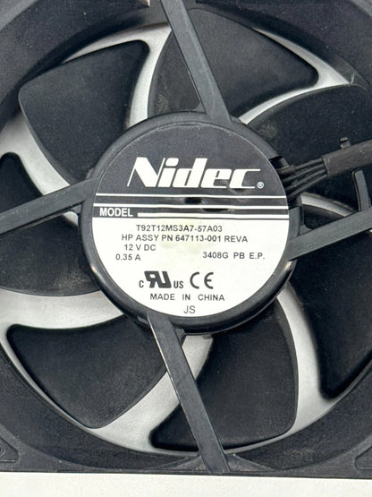 HP Z840 Z820 Nidec CPU Fan 647113-001 T92T12MS3A7 12V 0.35A Loose OEM Unbranded