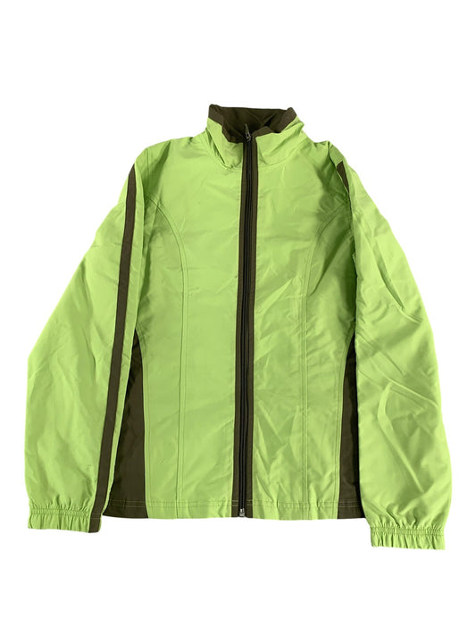 Tek Gear Jacket Womens Small Green Brown Full Zip Lightweight Activewear Coat