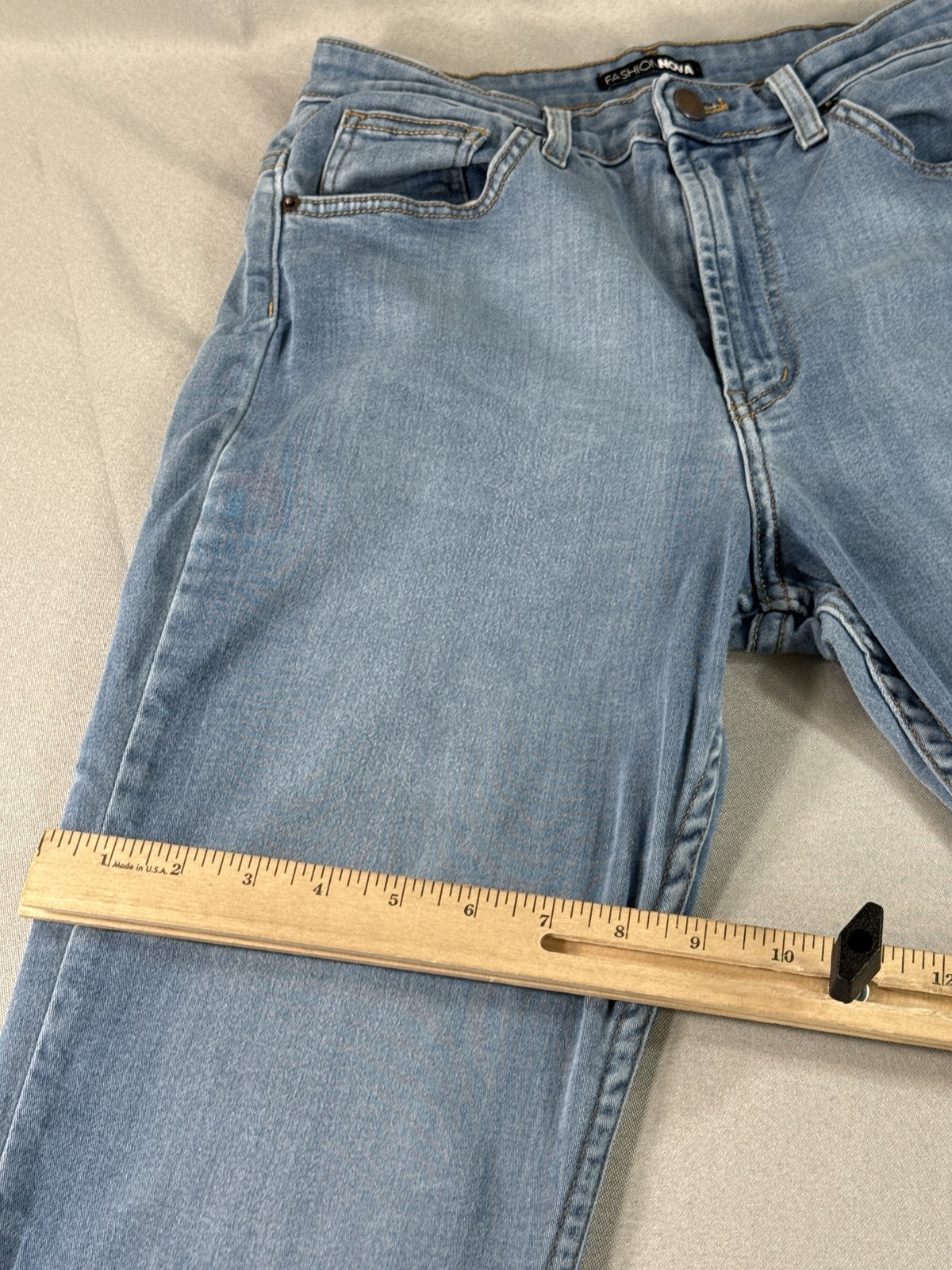 Fashion Nova P5215 AL Jeans 15 Light Blue Denim Slim Fit High Rise Stretch Women