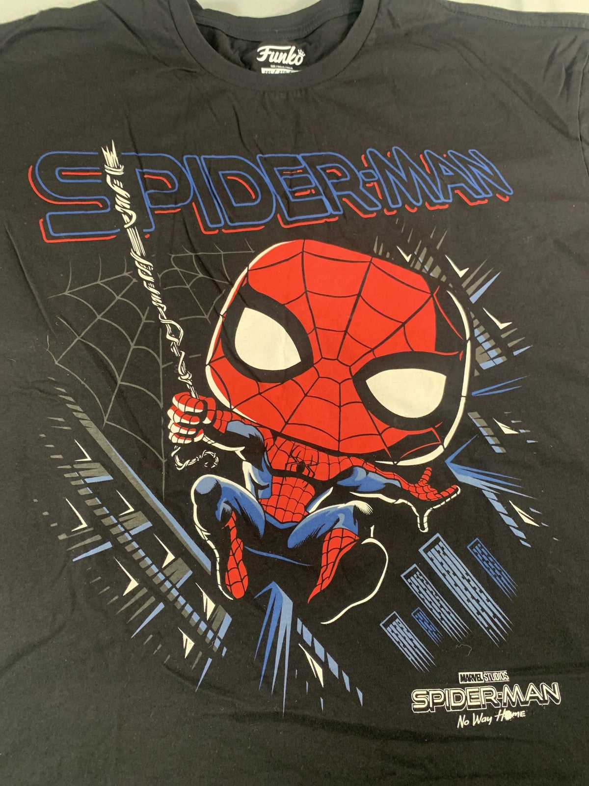 Spider-Man Shirt Mens 2XL Black Funko Marvel No Way Home Movie Graphic Tee 2022