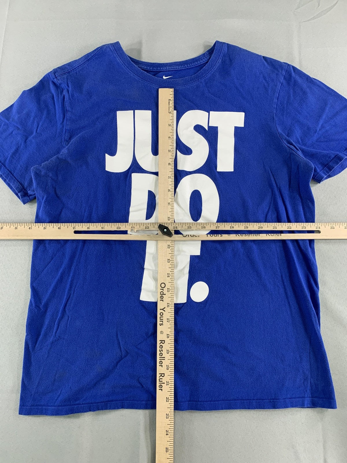 Nike Shirt Mens Large Blue Just Do It Swoosh Logo Athletic Graphic Tee Cotton