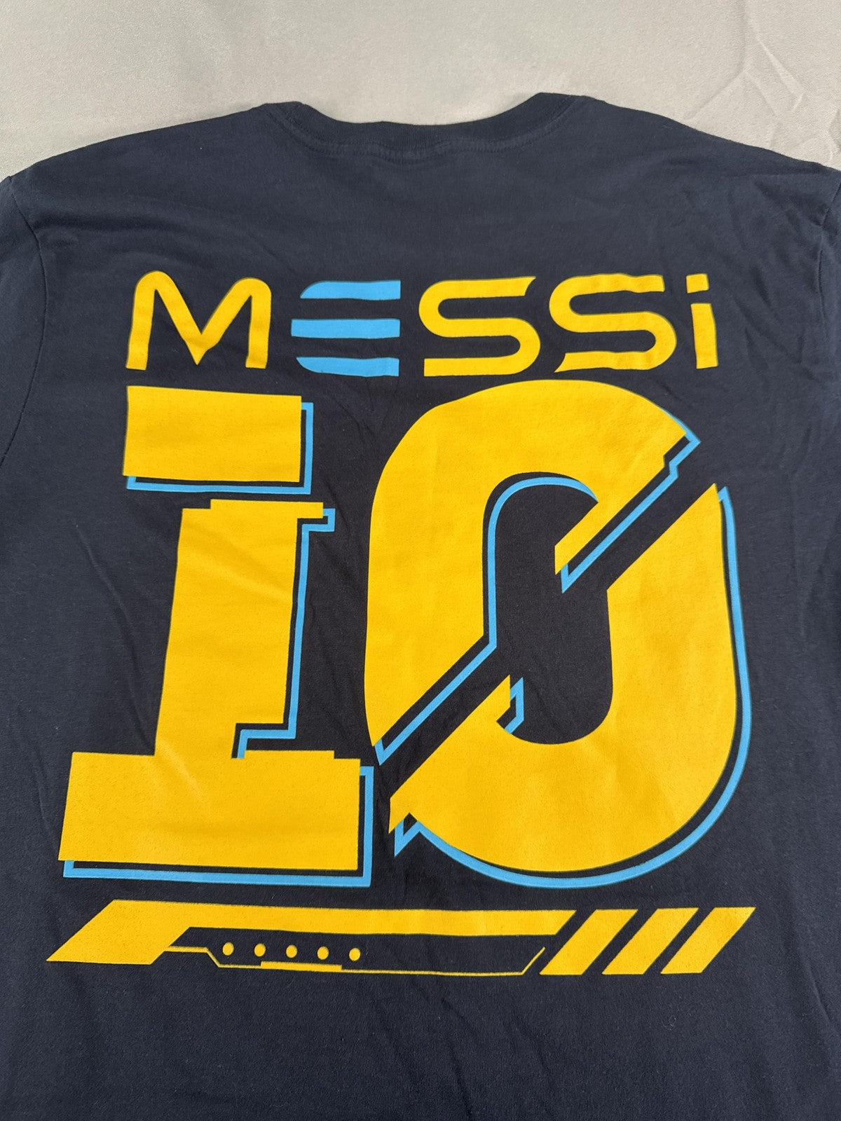 Messi Shirt Mens XL Navy Blue Live Greatness Soccer T-Shirt Hard Rock Cotton 10