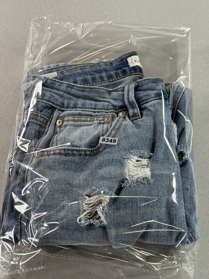 ALMOST FAMOUS Light Distressed Skinny Jeans Womens 1 Blue Stretch Cotton Blend