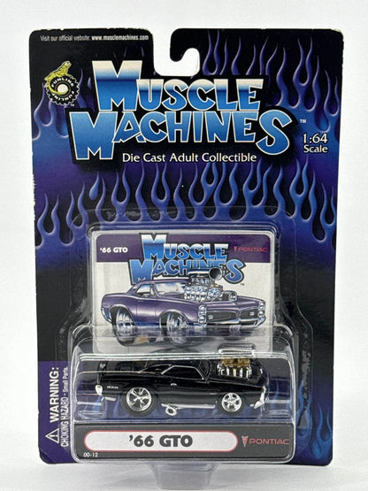 Muscle Machines 1966 Pontiac GTO Black 1:64 Diecast 00-12 Adult Collectible 164