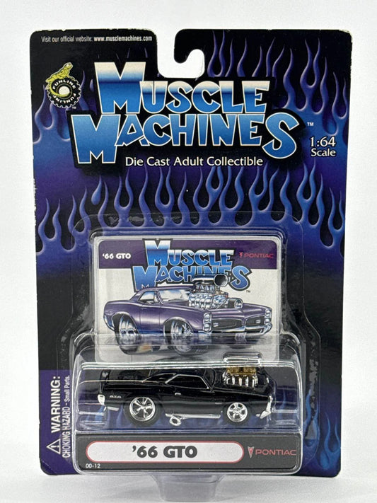 Muscle Machines 1966 Pontiac GTO Black 1:64 Diecast 00-12 Adult Collectible 164