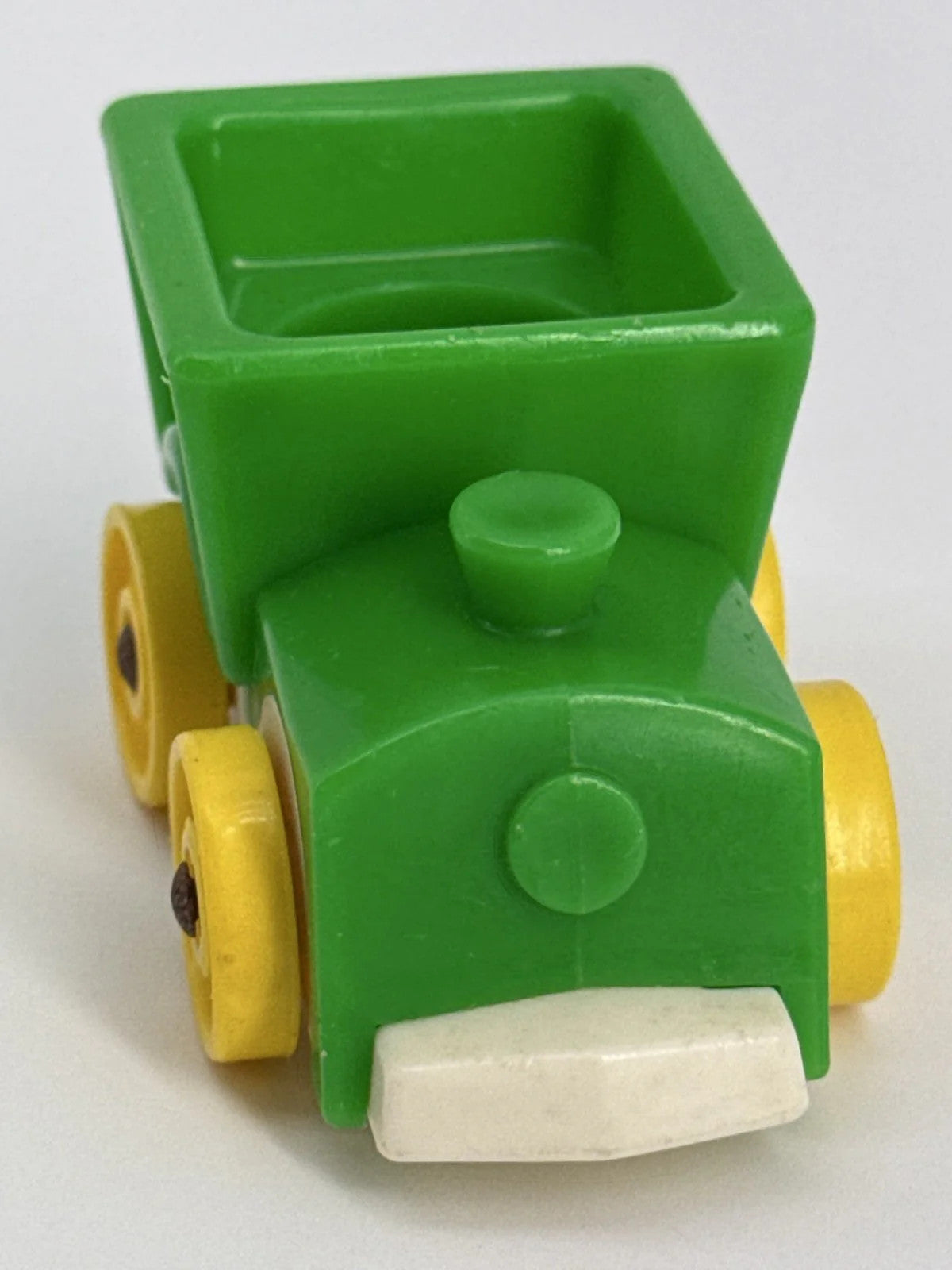 Vintage Fisher Price Little People Green Train w/ Yellow Wheels 1970s-80s Toy