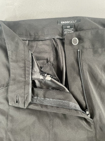 DKNY Golf Pants Womens 10 Stretch Zip Pocket Cropped Tapered Athletic Spandex
