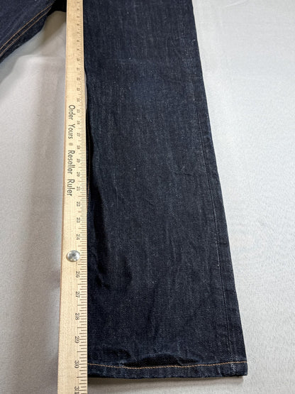NEO BLUE Dark Wash Jeans Mens 32 Straight Leg Cotton Denim Classic Fit Mid Rise