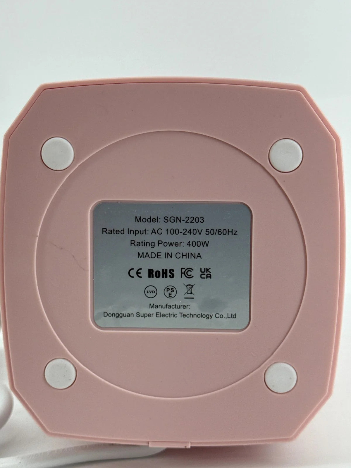 Mini Electric Heater Fan SGN-2203 Pink 2-in-1 Portable Quiet Desk Warmer Cooler