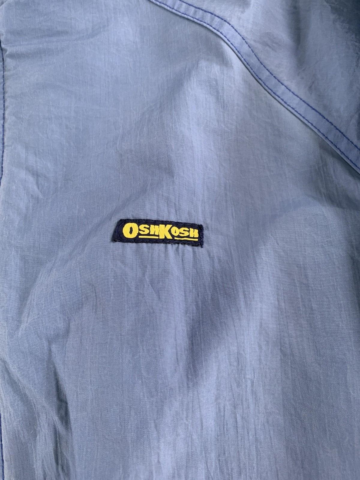 Vintage OshKosh B'Gosh Jacket Mens Medium Tall Blue Full Zip Fleece Lined 90s