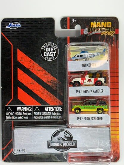 Jada Nano Metalfigs Transformers Jurassic World Diecast Lot Optimus Jeep Hasbro