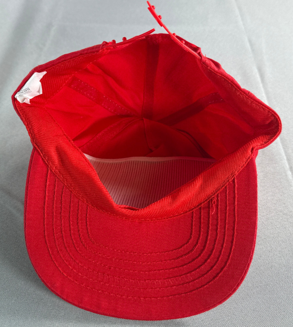 Vintage Concepts Int'l Golden Eagle Red Hat Snapback Cap Taiwan 90s Cotton Promo