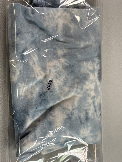 True Religion Buddha World Tour Tie Dye T-Shirt Mens M Blue Crew Neck Horseshoe