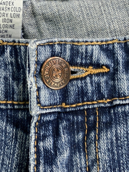 Blue Asphalt Jeans Womens 11 Blue Chloe Flare Stretch Denim Vintage Y2k 2000s