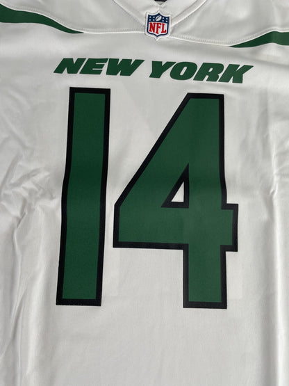 New York Jets Jersey Womens XL White Green NFL Football On Field Darnold 14 Nike