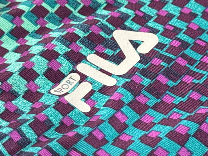 FILA Sport Womens L Racerback Tank Top Multicolor Geometric Athletic V-Neck