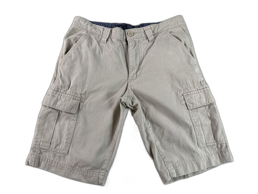 LECAVY Cargo Shorts 28 Khaki Regular Fit Chino Cotton Pockets Outdoor Pants