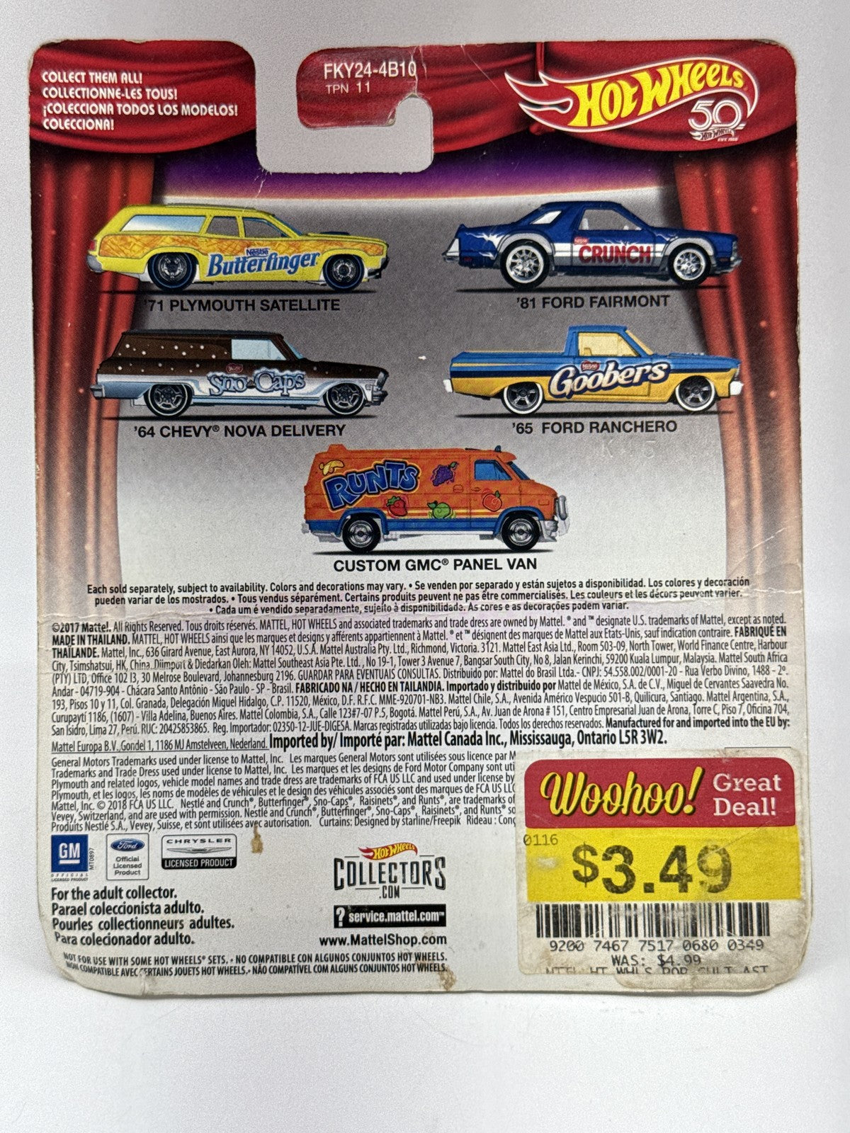 Hot Wheels Runtz Custom Diecast Car Orange Metal Panel Van Graphic 50th 1:64 HW