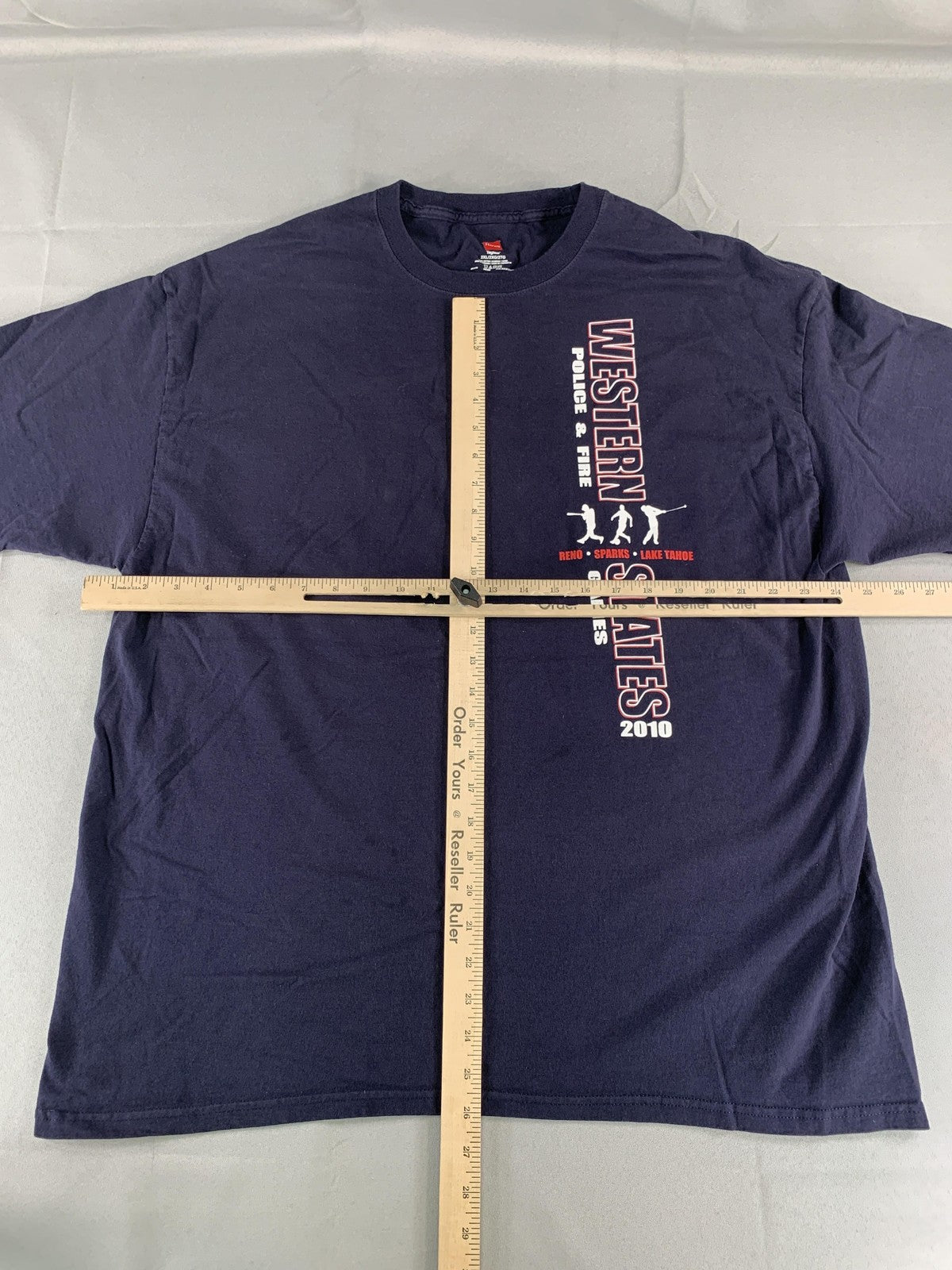 Western States Police Fire Games Shirt Mens 2XL Blue Reno Sparks Lake Tahoe 2010