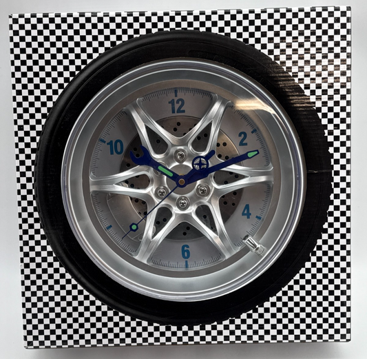 14" Tire Rim Wall Clock Racing Wheel Garage Man Cave Decor Quartz Analog 95587
