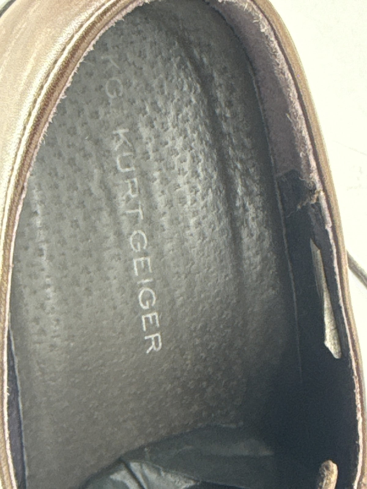 Kurt Geiger Drew Formal Shoes Mens 44 Brown Leather Square Toe Portugal Loafers