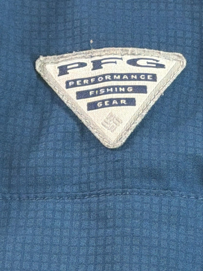 Columbia PFG Tamiami II Mens 2XL Navy Blue Vented Fishing Shirt Omni Shade SS