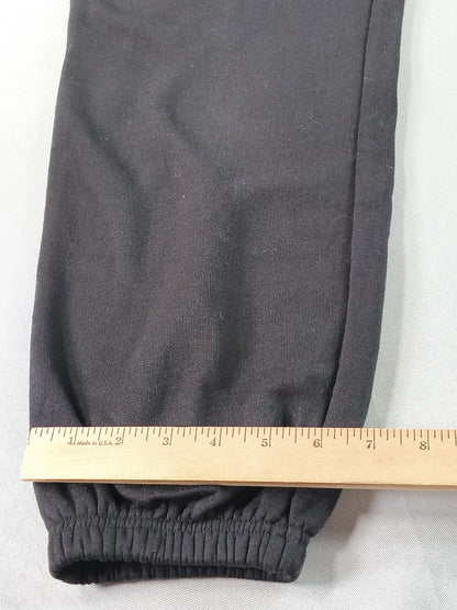Mickey Mouse Black Jogger Pants L (12 14) Graphic Sweatpants Streetwear