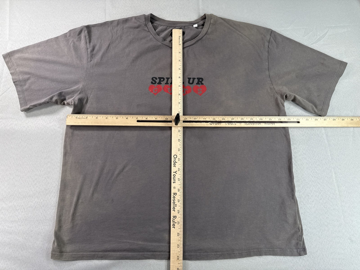 Unbranded Spill Ur Guts Music Graphic Tee L Gray Cotton Short Sleeve Crewneck