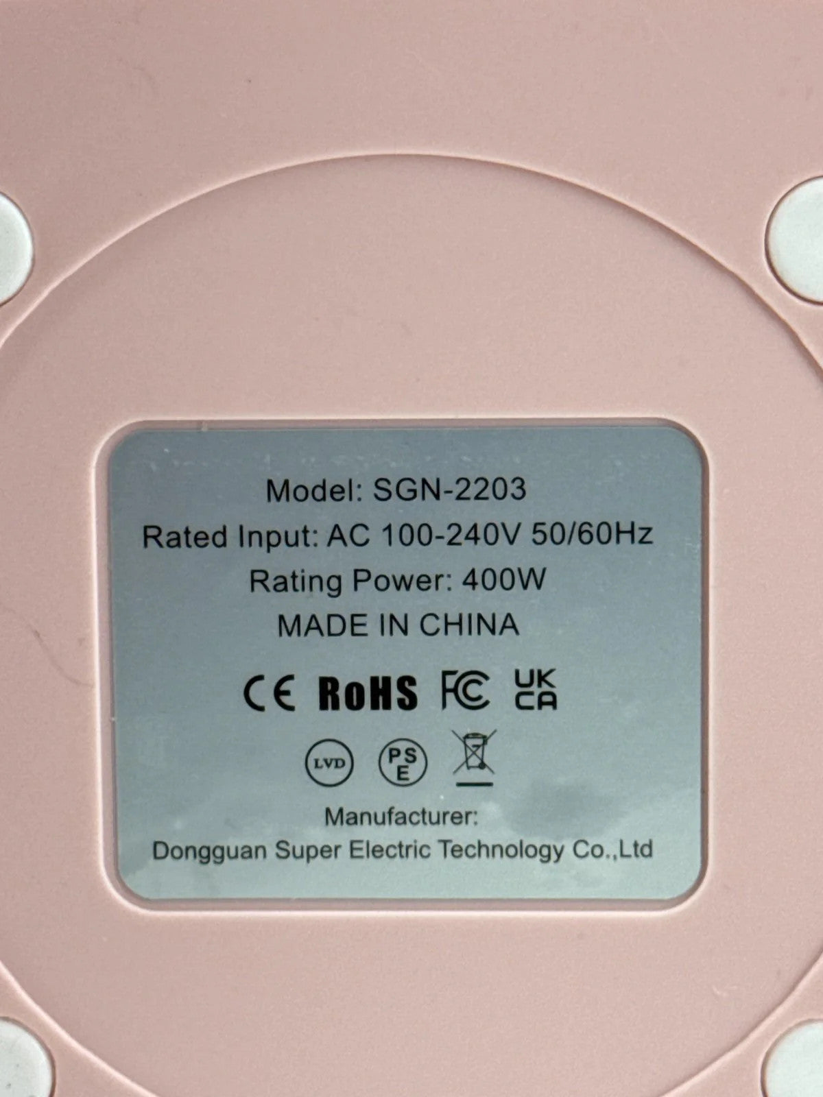 Mini Electric Heater Fan SGN-2203 Pink 2-in-1 Portable Quiet Desk Warmer Cooler